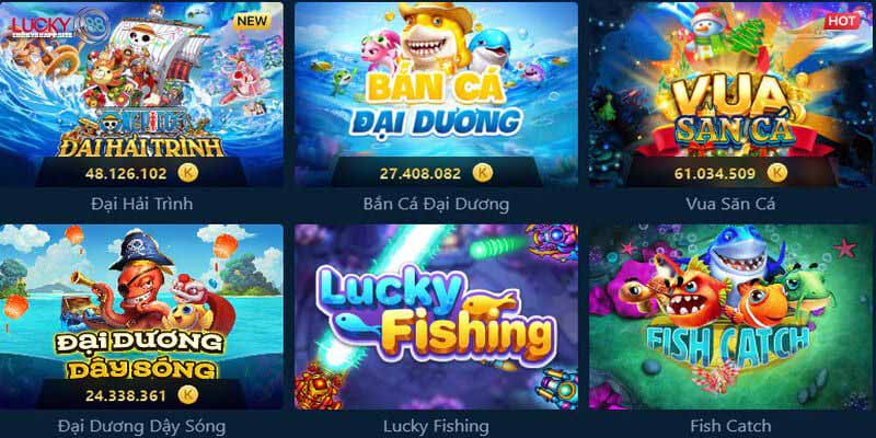 Tại đây có đa dạng tựa game bắn cá